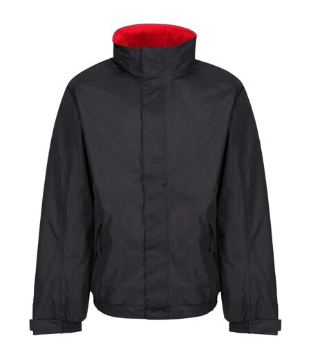 Mens Dover Waterproof Insulated Jacket Black Red Regatta