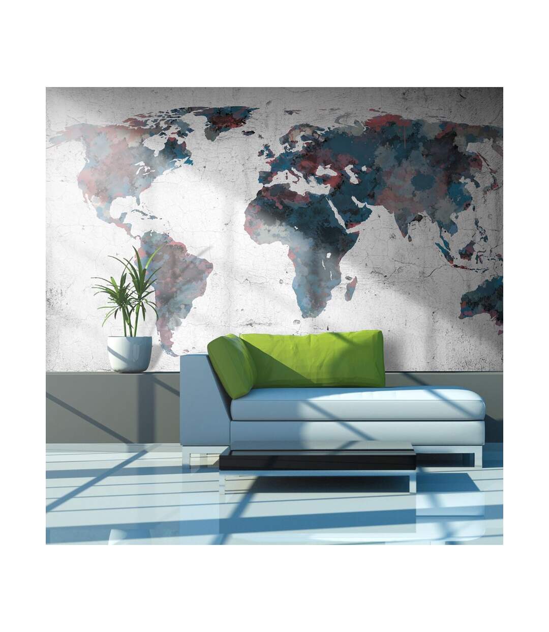Papier Peint World Map on the Wall II 450x270cm-1