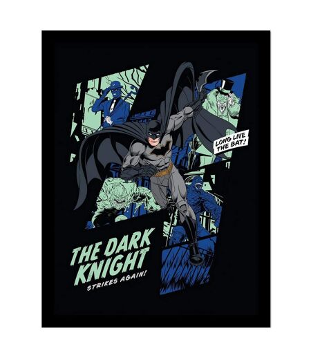 Batman - Imprimé THE DARK KNIGHT (Noir / Bleu / Vert) (40 cm x 30 cm) - UTPM8206