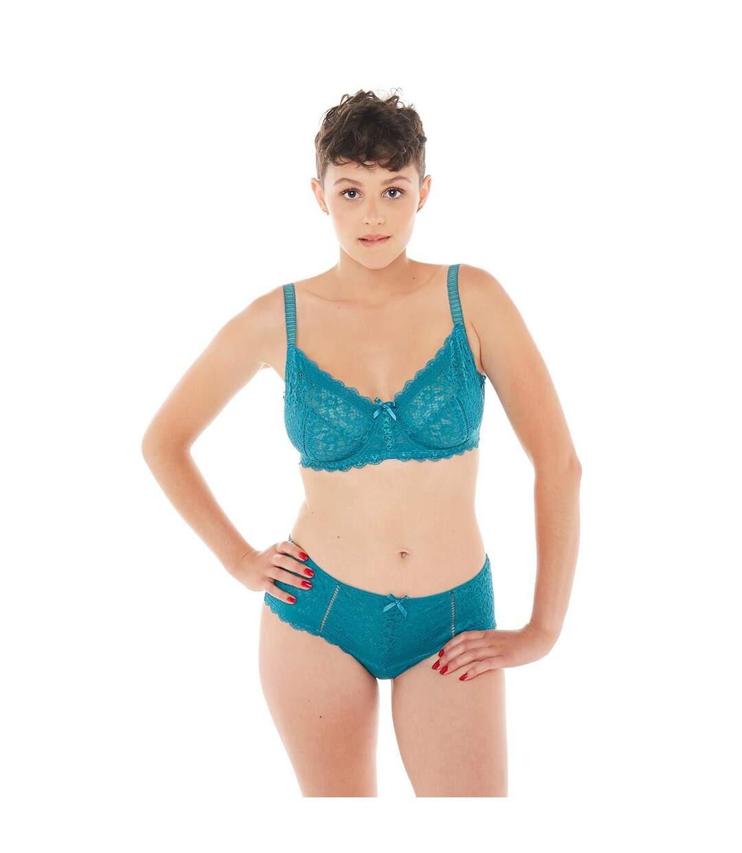 Soutien-gorge grand maintien turquoise Elena-3