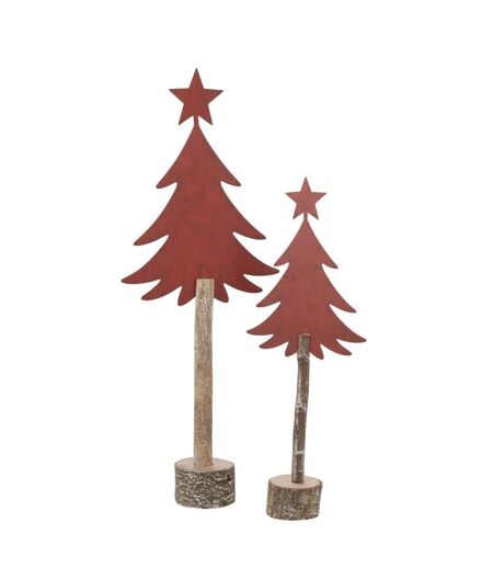 Sapin de Noël sur Tronc Étoile 60cm Rouge