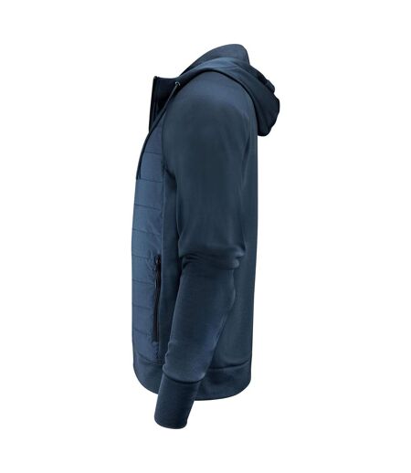 Mens Keyport Hooded Hybrid Jacket Navy James Harvest