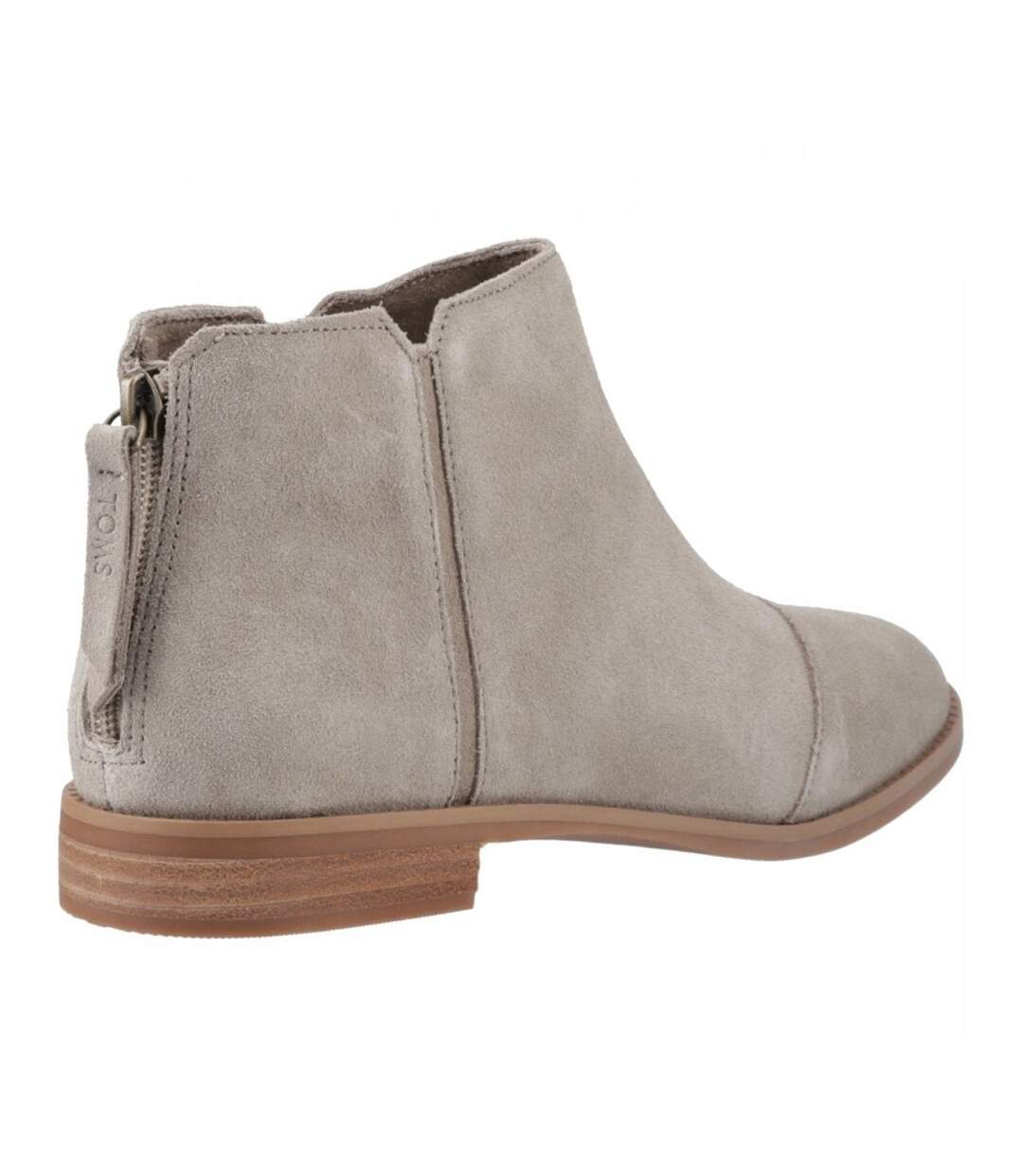 Womens/ladies Rylie Leather Ankle Boots Natural Toms-2