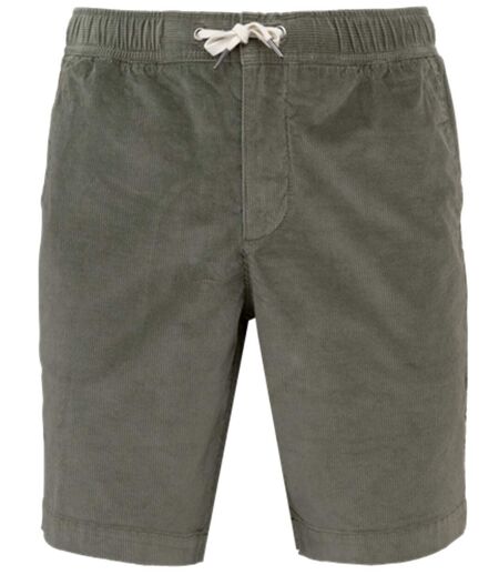 Short en velours côtelé - Homme - PATS742 - vert kaki pâle