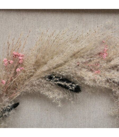 Déco Murale Fleurs Séchées Nia 55cm Noir