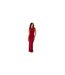 Womens/ladies Cinched Waist Maxi Dress Wine Biba-2