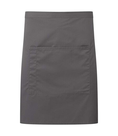 Colours front pocket waist apron one size dark grey Premier