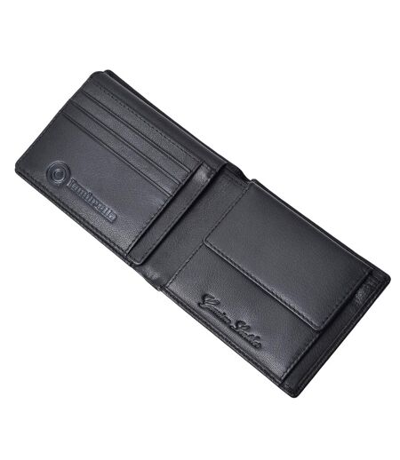 Logo Leather Wallet One Size Black Lambretta