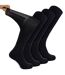 4 Pack Long Bamboo Diabetic Socks With Grips for Men and Women-1