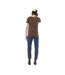 T-shirt femme col rond allover et print devant Leopard Vondutch-5