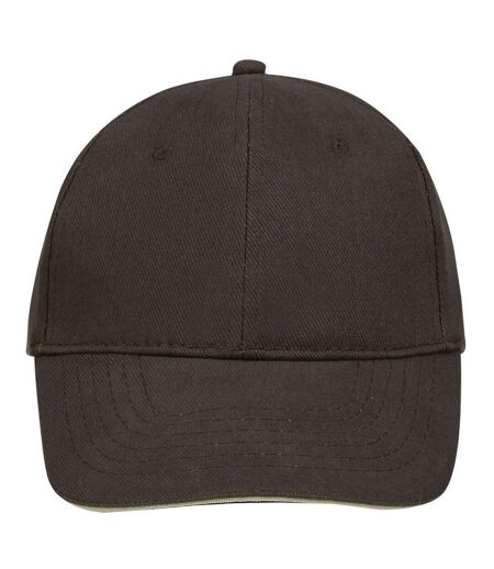 SOLS Unisex Buffalo 6 Panel Baseball Cap (Chocolate/Beige) - UTPC372