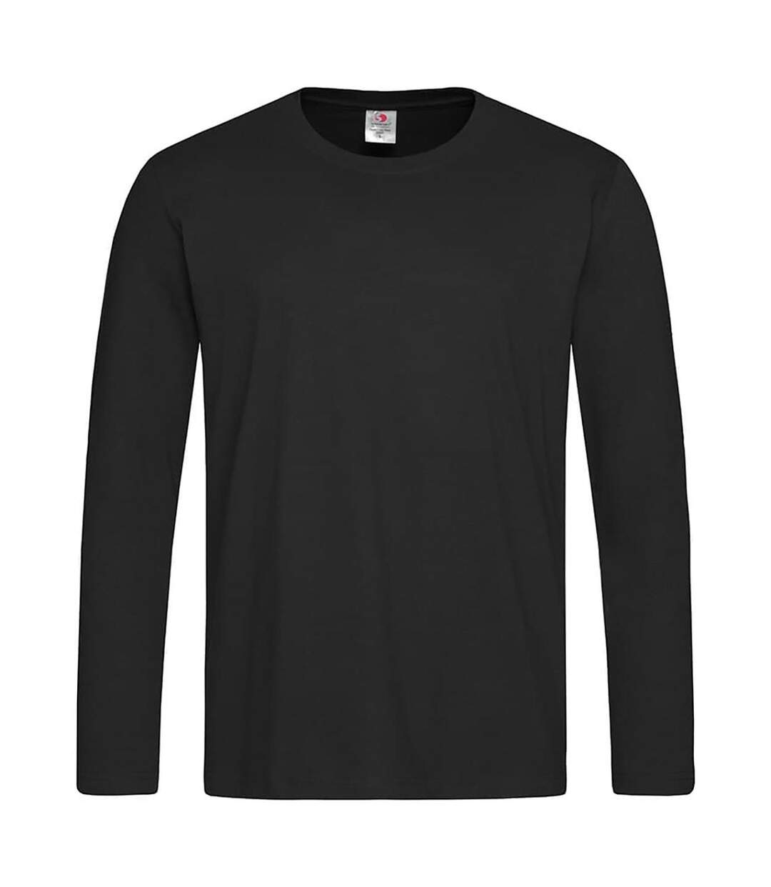 T-shirt À Manches Longues Classique Homme Noir Stedman-2