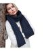 Cable knit melange scarf one size navy Beechfield