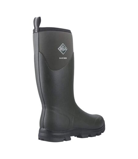 Mens Rancher Wellington Boots Dusty Olive Black Muck Boots