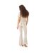 Pantalon Motif/style Paillette Femme Argenté Never Fully Dressed-3