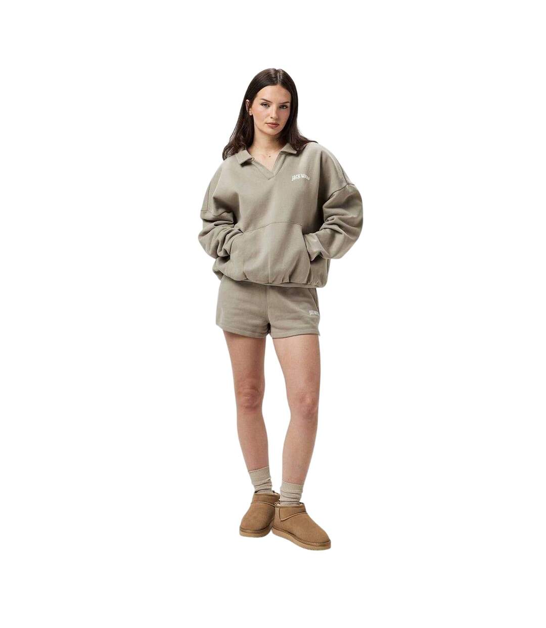Short De Jogging Femme Taupe Jack Wills-4
