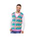 Christmas Shop Adults Unisex Loud Tank Cardigan Vest (Pink/Green) - UTRW7425