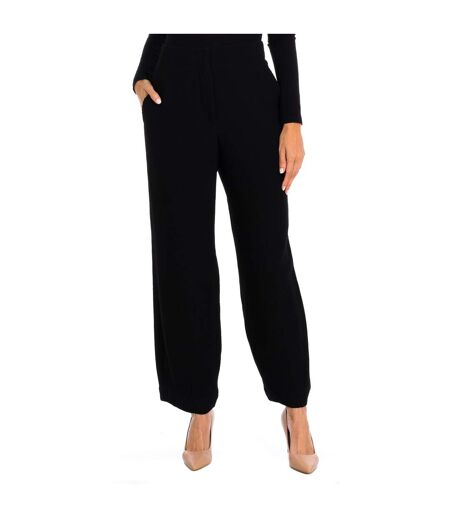 Long, loose-fitting, low-cut trousers with straight cut 1NP16T1M014 woman