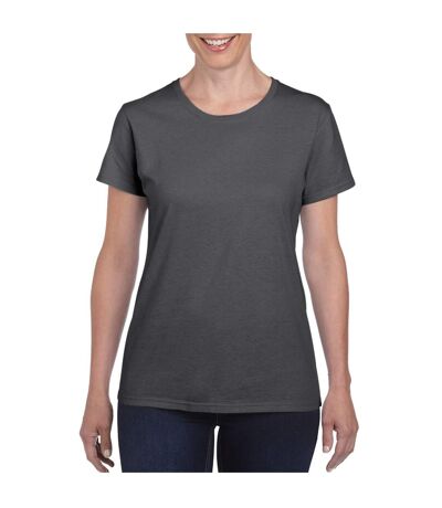 Gildan Ladies/Womens Heavy Cotton Missy Fit Short Sleeve T-Shirt (Dark Heather) - UTBC2665