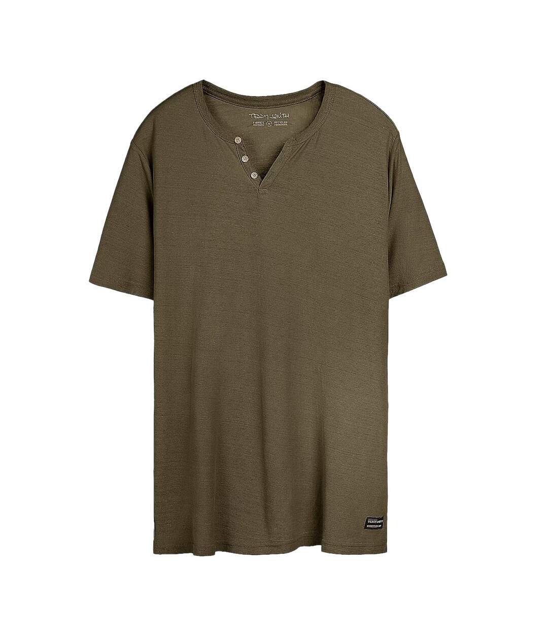 T-Shirt kaki homme teddy smith gabriel-1