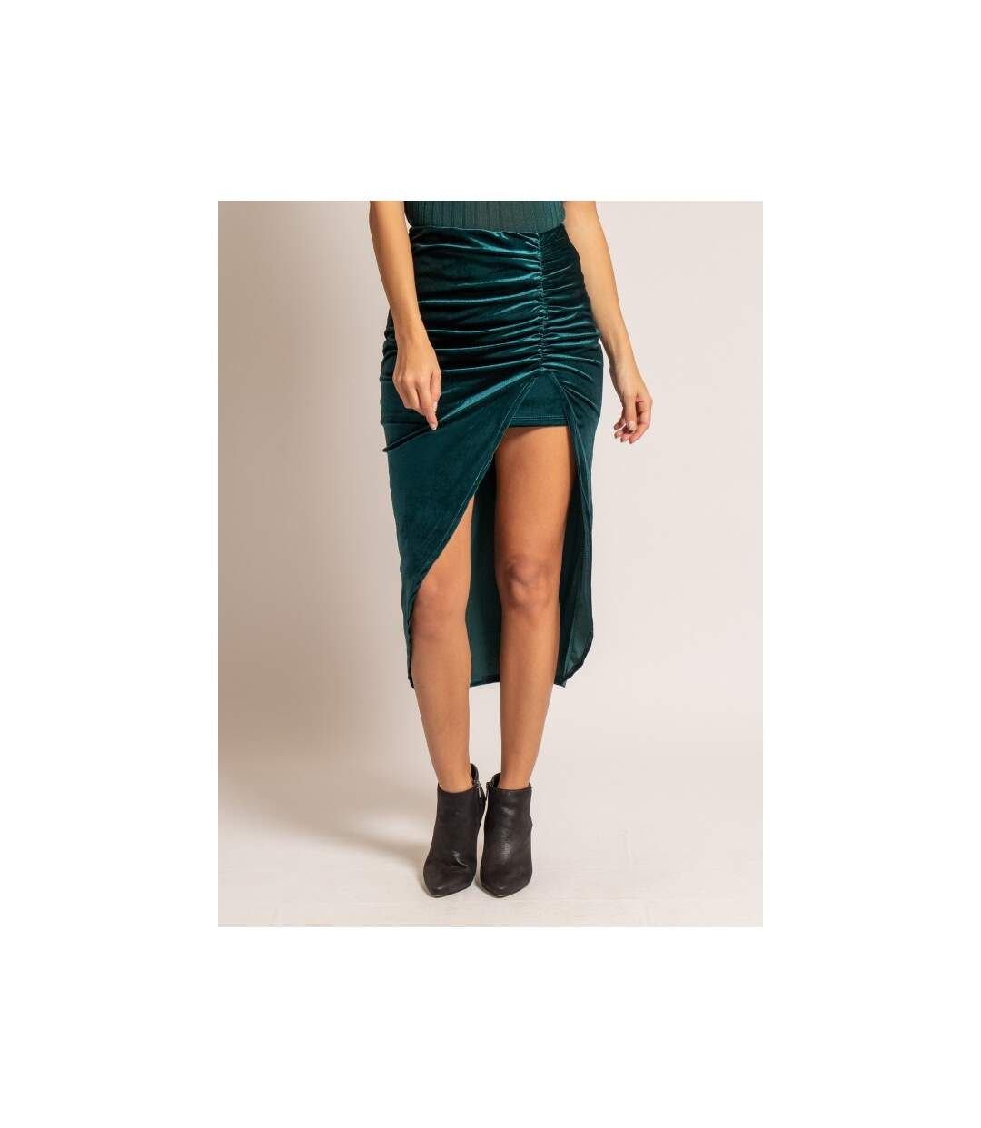 Jupe midi velours XESTOR - Dona X Lisa-1