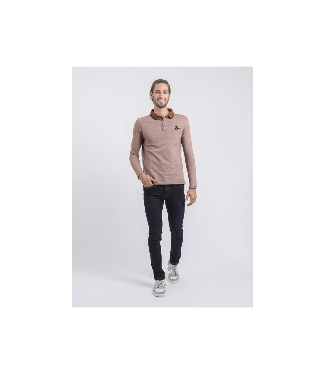 Polo manches longues pur coton PIWANGA-4