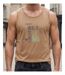 Débardeur homme Challenger SIG1 camel marron imprimé — Confort pur coton jersey-1