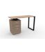 Bureau James - 120x50x75cm - Marron et Noir