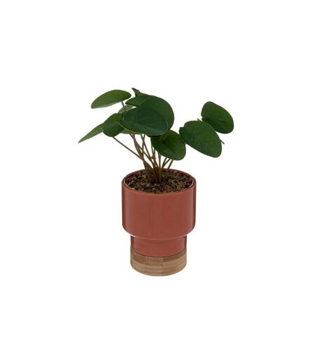 Plante Artificielle en Pot Col 26cm Pêche