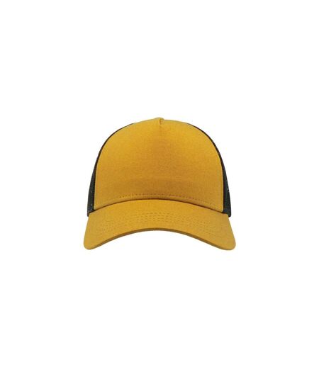 Casquette Style Trucker Rapper Mixte Jaune Foncé Noir Atlantis