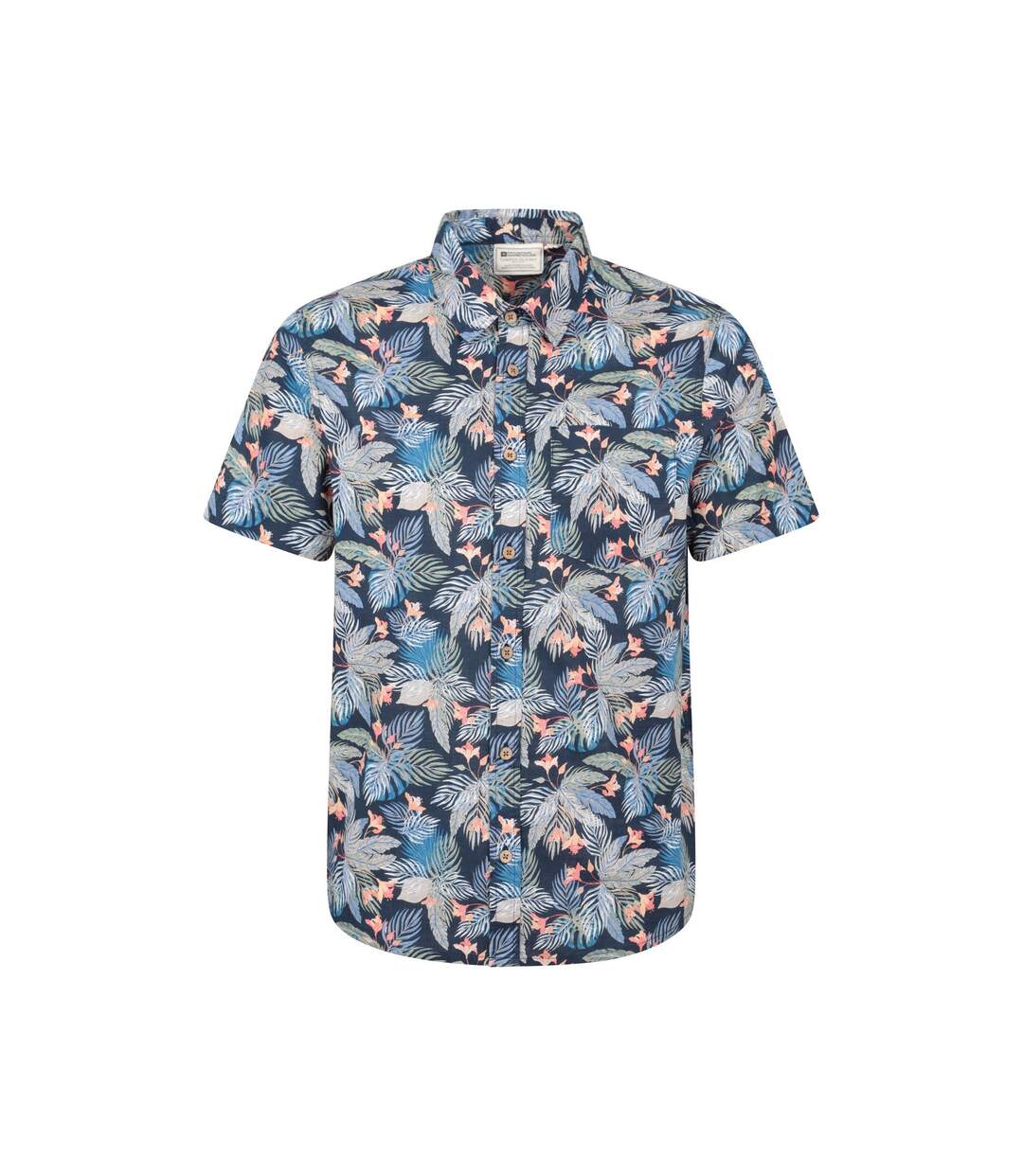 Mens Tropical Short-sleeved Shirt Blue Mountain Warehouse-1