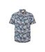 Mens Tropical Short-sleeved Shirt Blue Mountain Warehouse-1