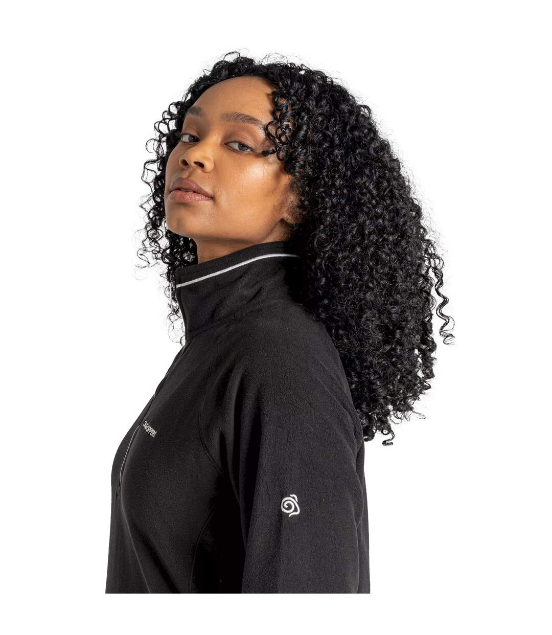 Womens/ladies Miska Vi Half Zip Fleece Black Craghoppers-4