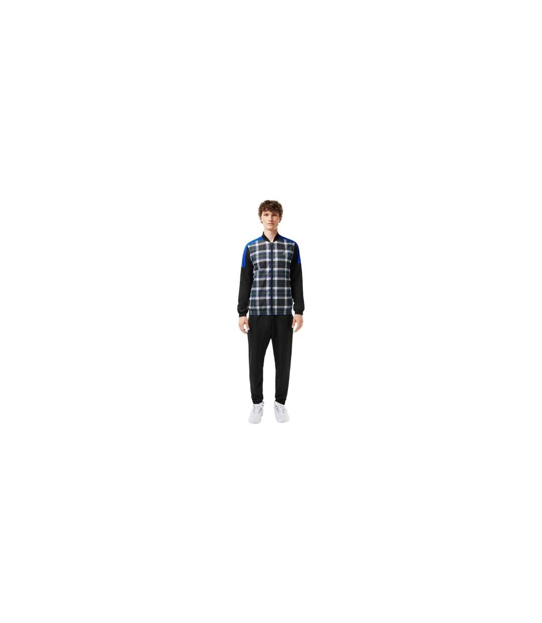 Mens Check Plaid Tracksuit Multicoloured Cobalt Lacoste-1