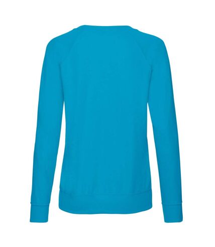 Fruit of the Loom Womens/Ladies Lightweight Lady Fit Raglan Sweatshirt (Azure Blue) - UTRW9854