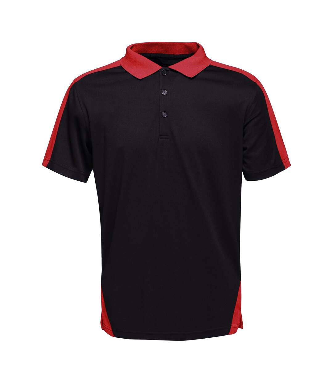 Regatta Contrast Coolweave Pique Polo Shirt (Black/Classic Red) - UTPC3304-1