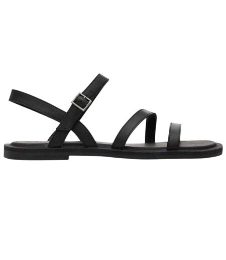 Womens/ladies Kira Flat Sandals Black Toms