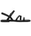 Womens/ladies Kira Flat Sandals Black Toms-1
