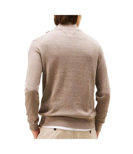 Pull marron homme tommy hilfiger pima ybi