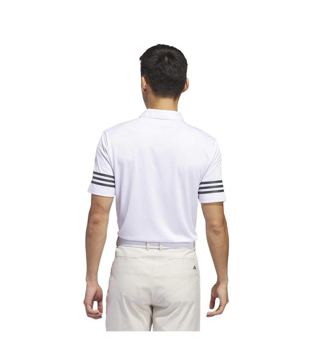 Polo Motif/style Rayé Homme Blanc Adidas-2