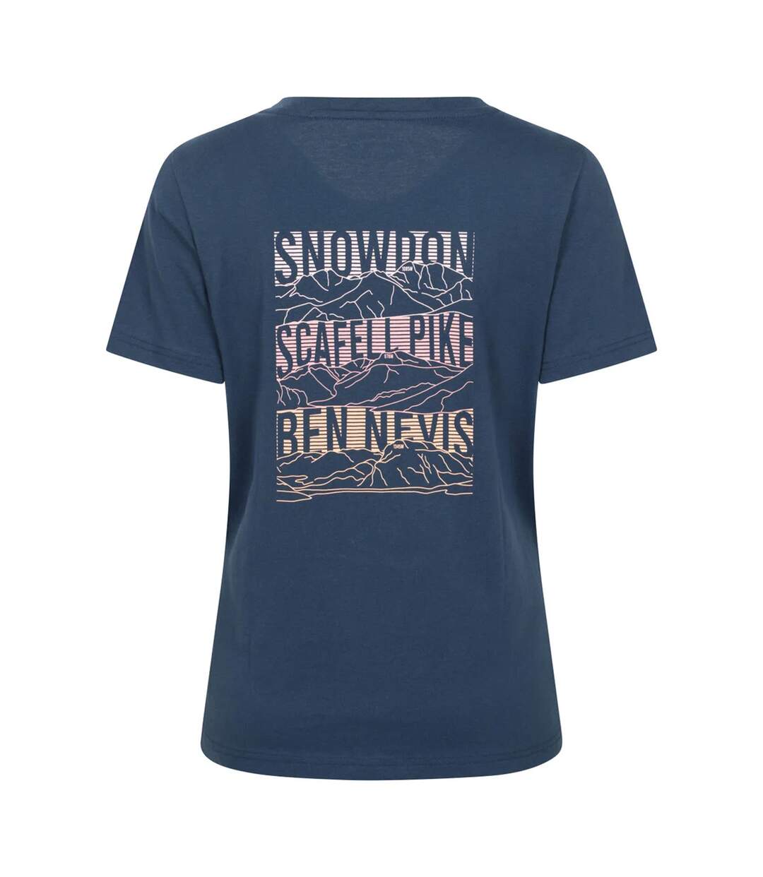 Womens/ladies Three Peaks Graphic Back Print T-shirt Navy Mountain Warehouse-2
