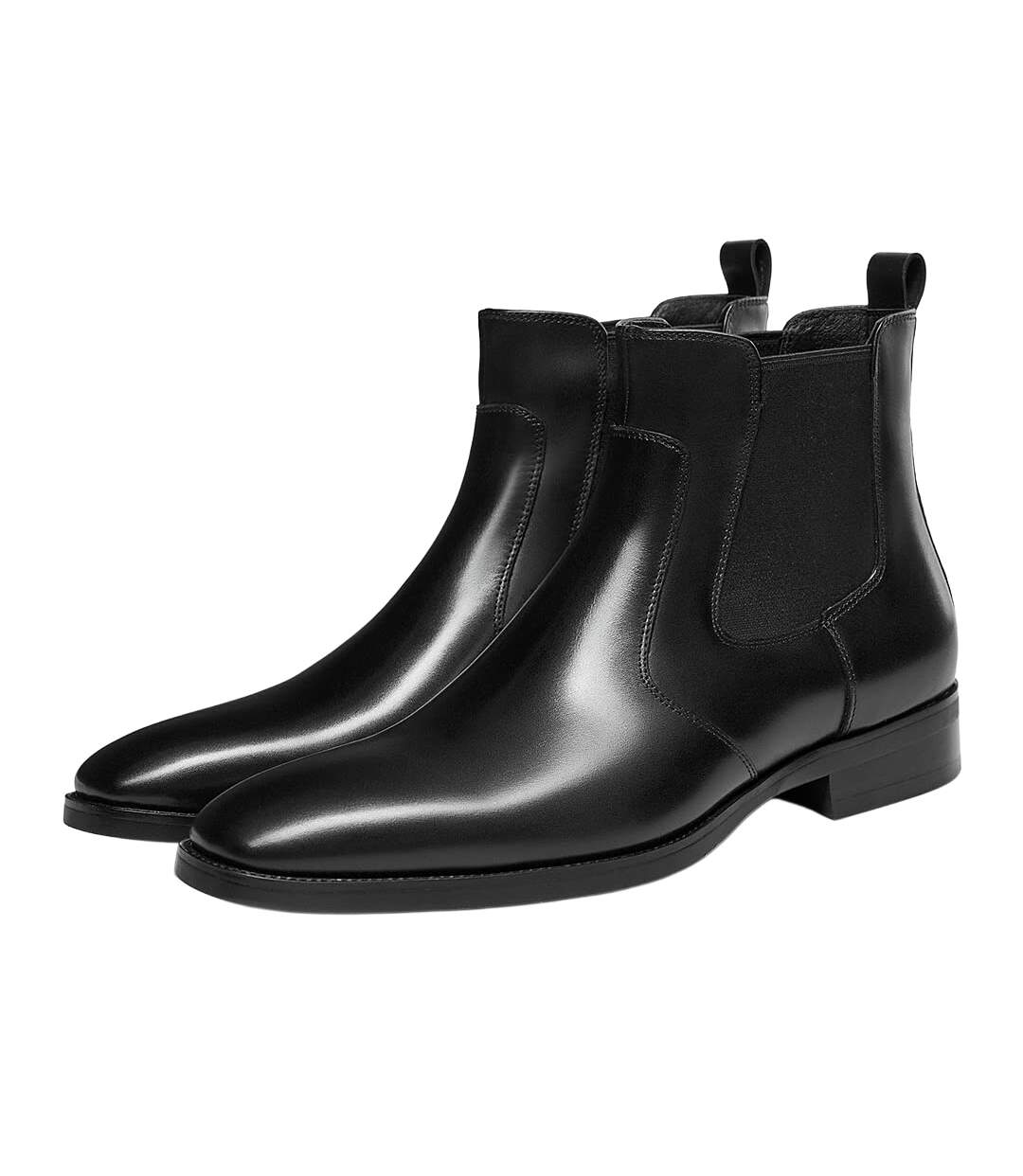 Mens Full Grain Leather Ankle Boots Black Mascot-3