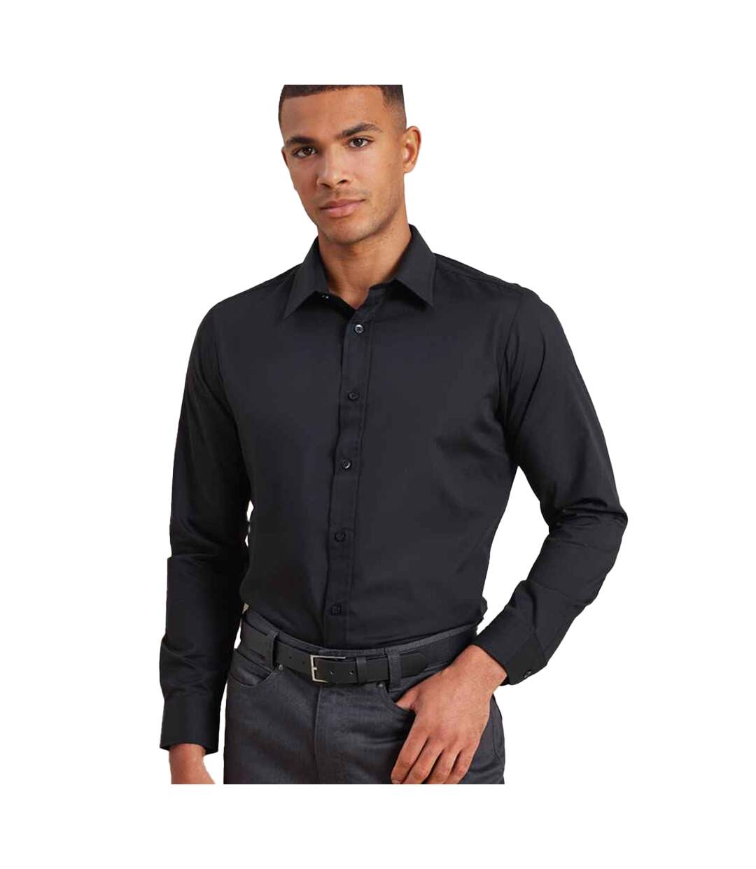 Chemise colours homme noir Premier-2