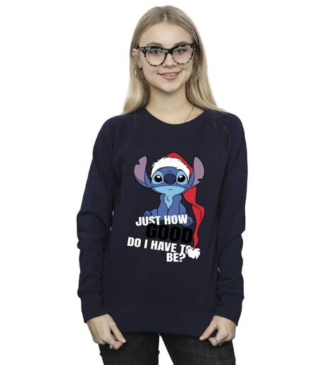 Disney Pull-over Lilo & Stitch Just How Good - Femme/Femme (Bleu marine) - UTBI23177