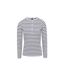 T-shirt Long John Femme Blanc Bleu Marine Premier-1