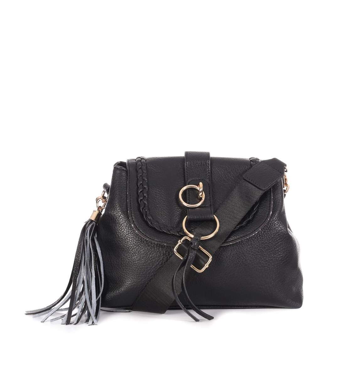 Sac à bandoulière noir  femme manoukian macha-1