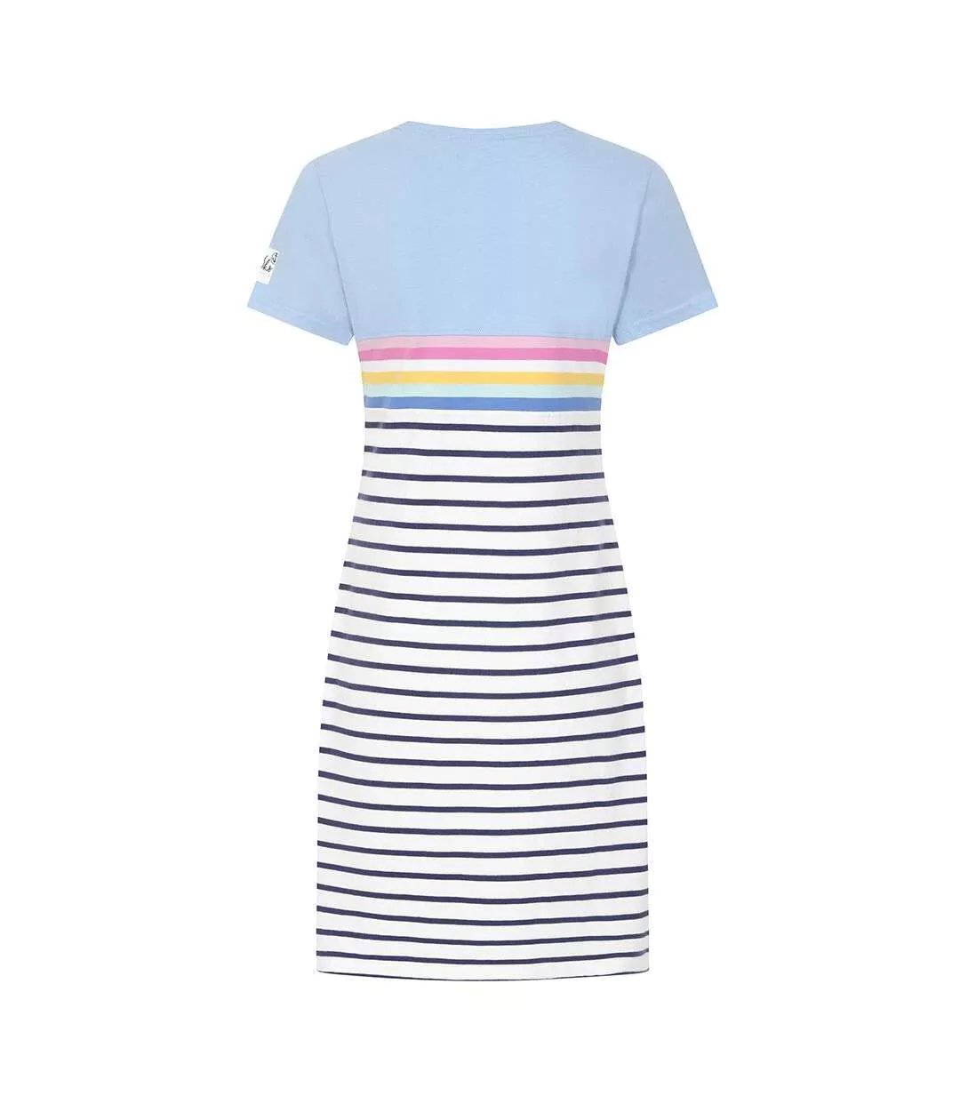 Robe T-shirt Motif/style Rayé Femme Ciel Lazy Jacks-4