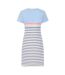 Robe T-shirt Motif/style Rayé Femme Ciel Lazy Jacks-4