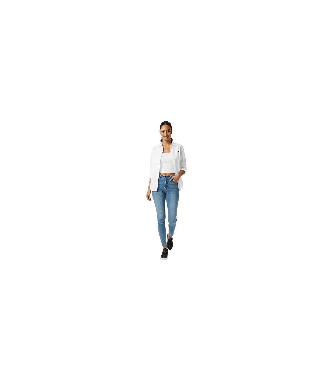 Womens/ladies Classic Twill Long-sleeved Shirt Bright White Jack Wills-1