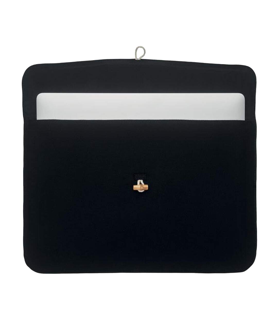 Plain bamboo laptop sleeve one size black MidOcean-3